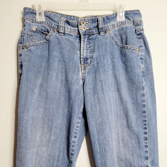 Gloria Vanderbilt Pants - Gloria Vanderbilt Denim Embroidered Floral Trim Capris 8